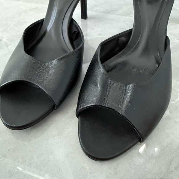 NWOT Women’s Zara Leather Mule Slip On Heel Open Toe Sandals UK 8 EU 41 1303/210 - Picture 3 of 15